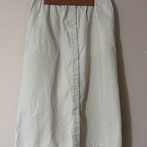 Serengeti Cream Button-Front Midi Skirt